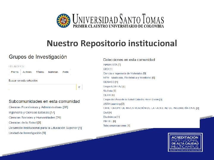 Nuestro Repositorio institucional 