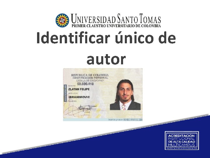 Identificar único de autor 