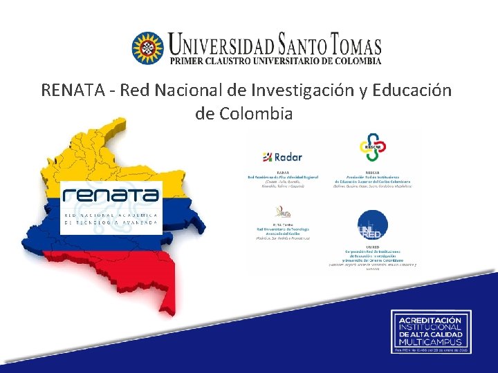 RENATA - Red Nacional de Investigación y Educación de Colombia 