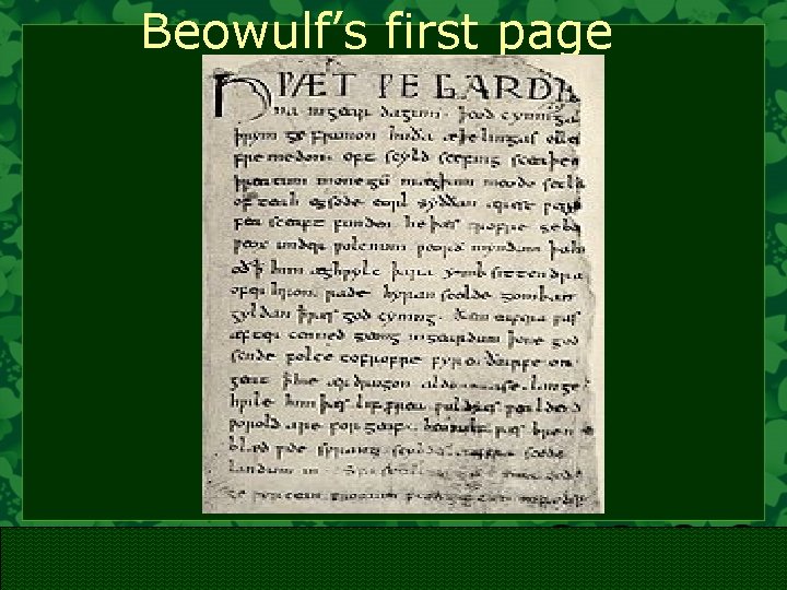 Beowulf’s first page 