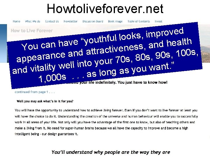 Howtoliveforever. net d e v o r p m i , s k o