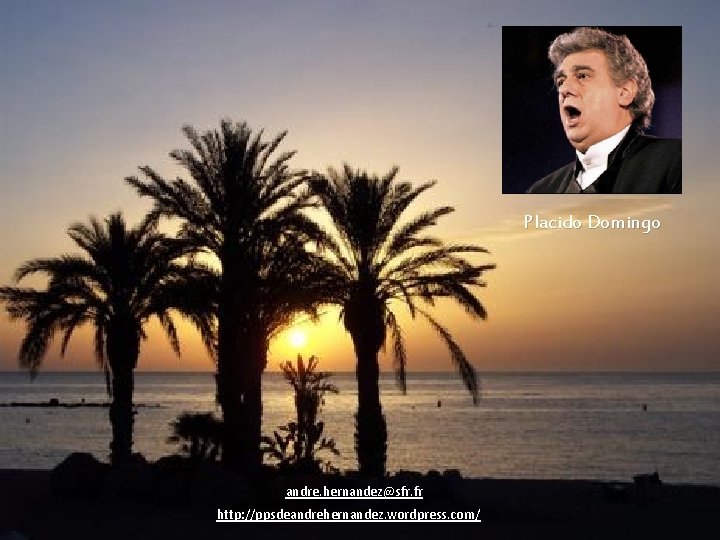 Placido Domingo andre. hernandez@sfr. fr http: //ppsdeandrehernandez. wordpress. com/ 