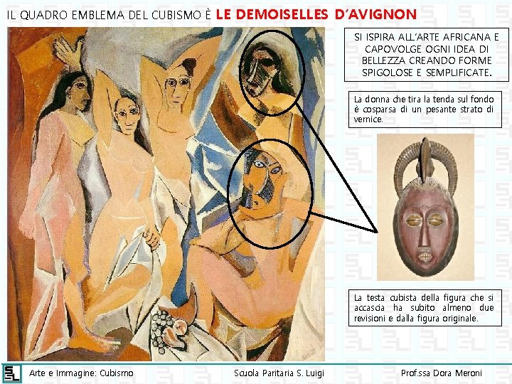 IL QUADRO EMBLEMA DEL CUBISMO È LE DEMOISELLES D’AVIGNON SI ISPIRA ALL’ARTE AFRICANA E