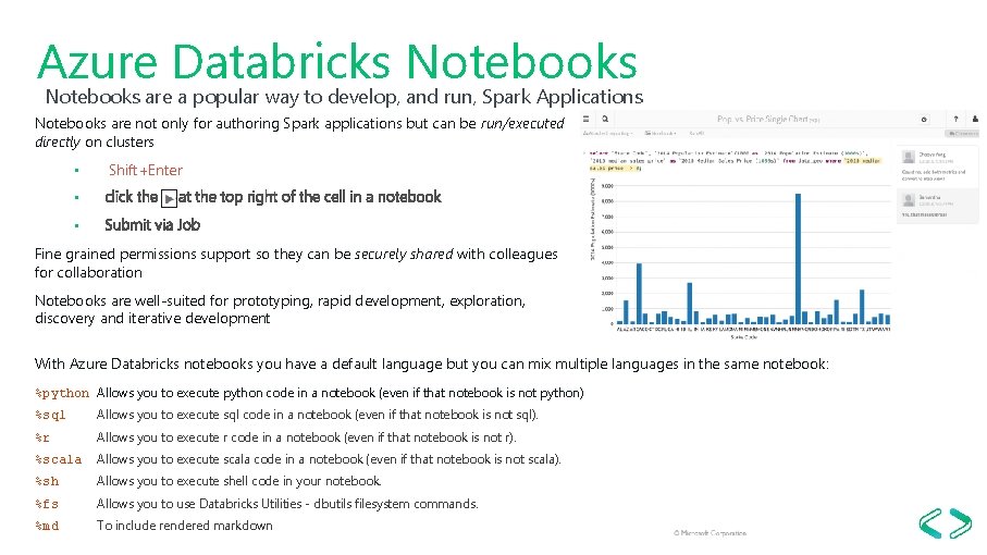 Azure Databricks Notebooks are a popular way to develop, and run, Spark Applications Notebooks