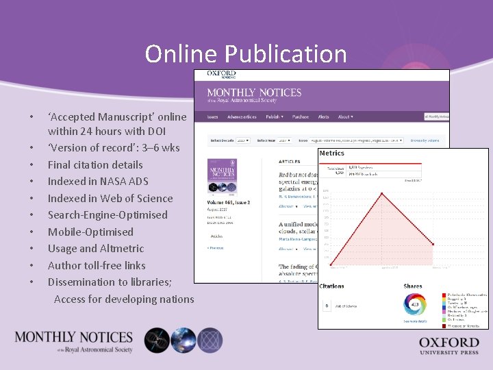 Online Publication • • • ‘Accepted Manuscript’ online within 24 hours with DOI ‘Version