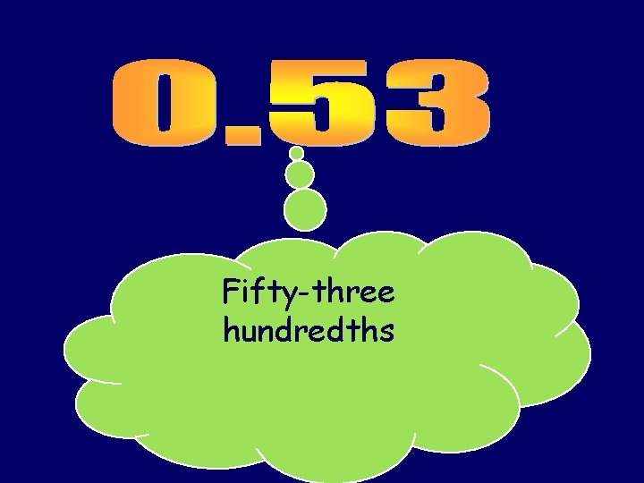 Fifty-three hundredths 