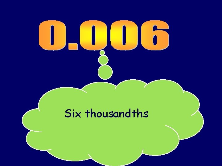 Six thousandths 