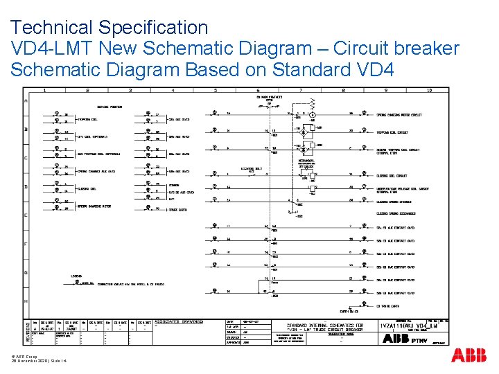 Technical Specification VD 4 -LMT New Schematic Diagram – Circuit breaker Schematic Diagram Based