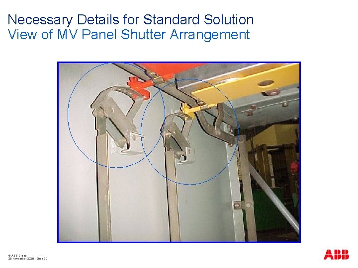 Necessary Details for Standard Solution View of MV Panel Shutter Arrangement © ABB Group