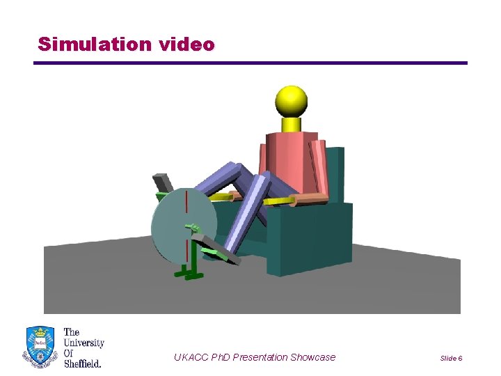 Simulation video Univ logo UKACC Ph. D Presentation Showcase Slide 6 