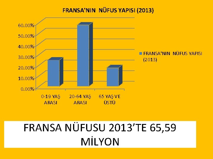 FRANSA'NIN NÜFUS YAPISI (2013) 60. 00% 50. 00% 40. 00% FRANSA'NIN NÜFUS YAPISI (2013)