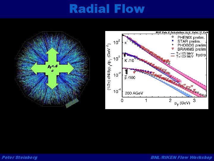 Radial Flow RHIC Data & Calculations by U. Heinz / P. Kolb b. T=.