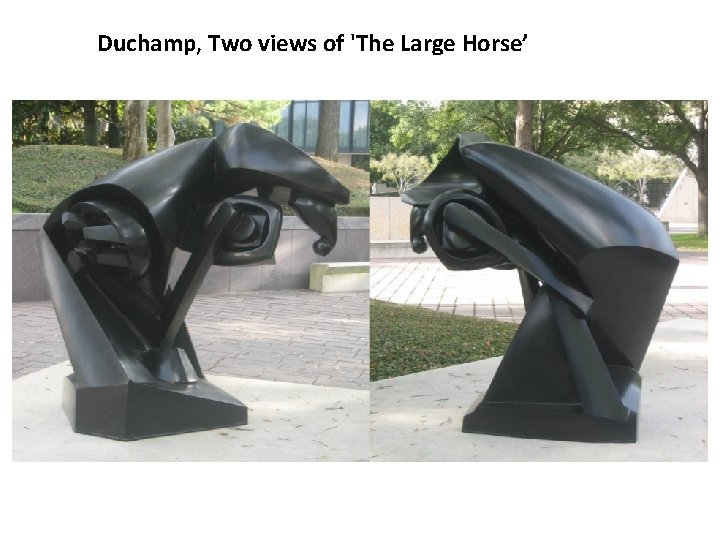 Duchamp, Two views of 'The Large Horse’ 