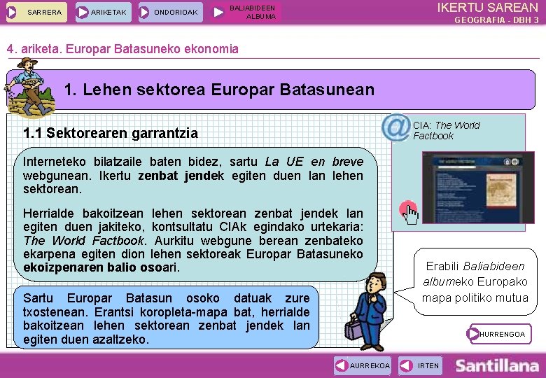 SARRERA ARIKETAK ONDORIOAK IKERTU SAREAN BALIABIDEEN ALBUMA GEOGRAFIA - DBH 3 4. ariketa. Europar