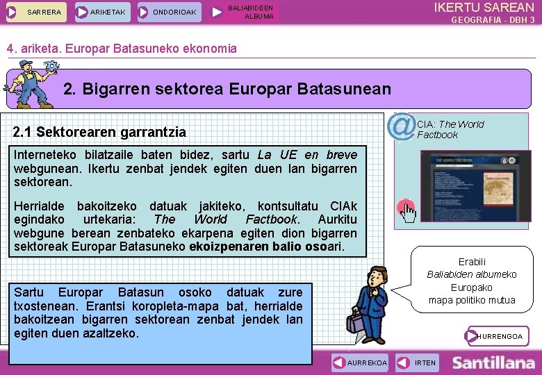 SARRERA ARIKETAK ONDORIOAK IKERTU SAREAN BALIABIDEEN ALBUMA GEOGRAFIA - DBH 3 4. ariketa. Europar