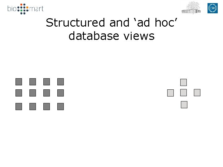 Structured and ‘ad hoc’ database views 