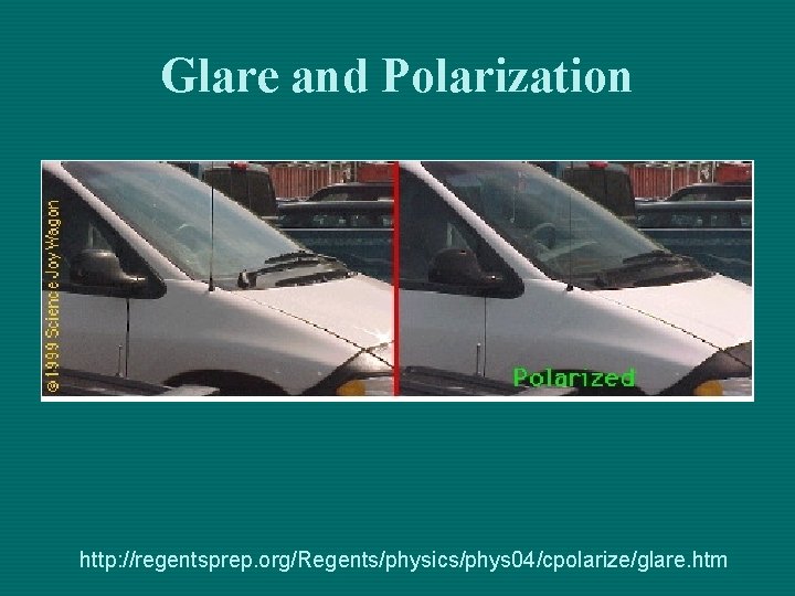 Glare and Polarization http: //regentsprep. org/Regents/physics/phys 04/cpolarize/glare. htm 