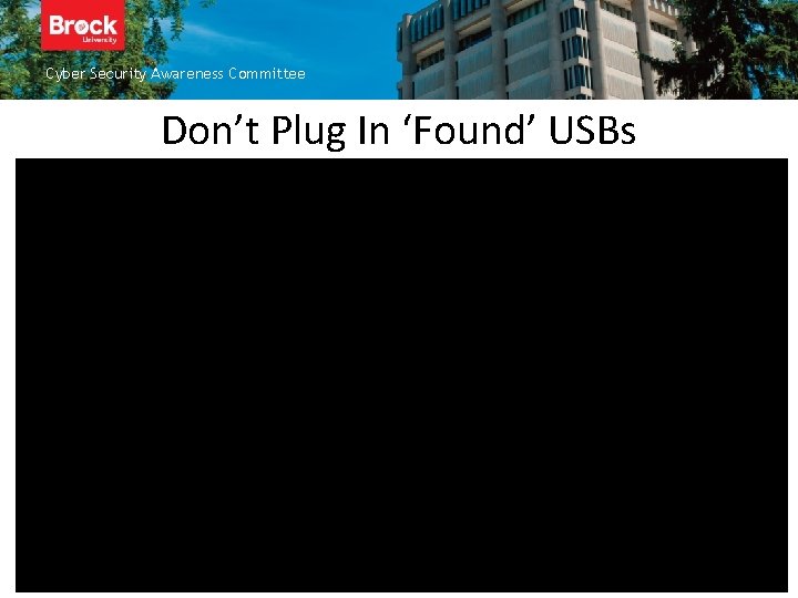 Cyber Security Awareness Committee Don’t Plug In ‘Found’ USBs 