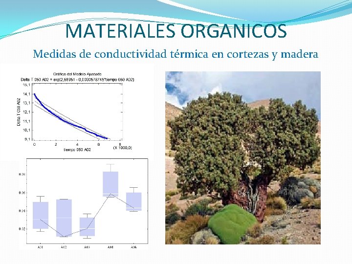 MATERIALES ORGANICOS Medidas de conductividad térmica en cortezas y madera 