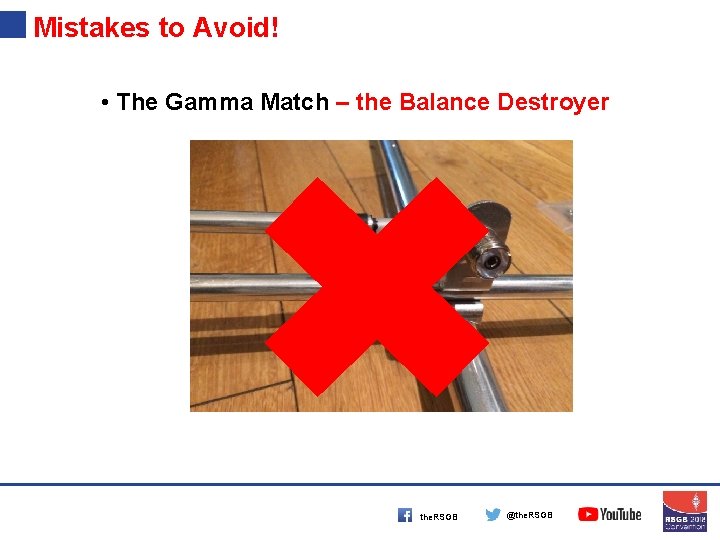 Mistakes to Avoid! • The Gamma Match – the Balance Destroyer the. RSGB @the.