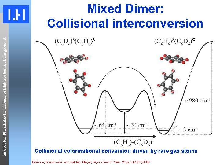 Institut für Physikalische Chemie & Elektrochemie, Lehrgebiet A Mixed Dimer: Collisional interconversion c c