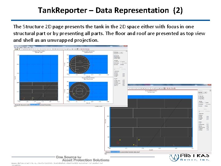 Tank. Reporter – Data Representation (2) The Structure 2 D page presents the tank