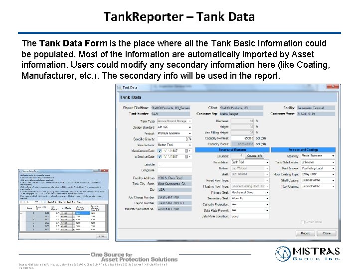 Tank. Reporter – Tank Data The Tank Data Form is the place where all Tank. Reporter – Tank Data The Tank Data Form is the place where all