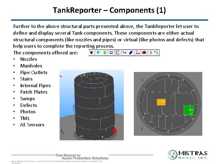 Tank. Reporter – Components (1) Further to the above structural parts presented above, the