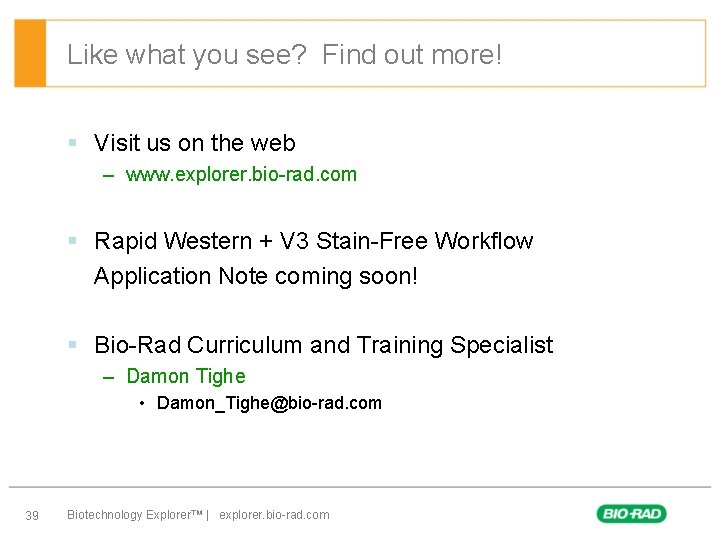 Like what you see? Find out more! § Visit us on the web –