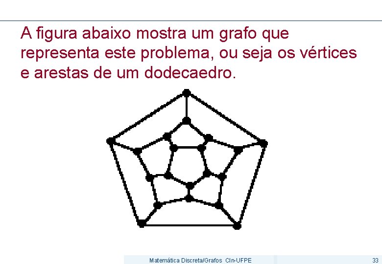 A figura abaixo mostra um grafo que representa este problema, ou seja os vértices