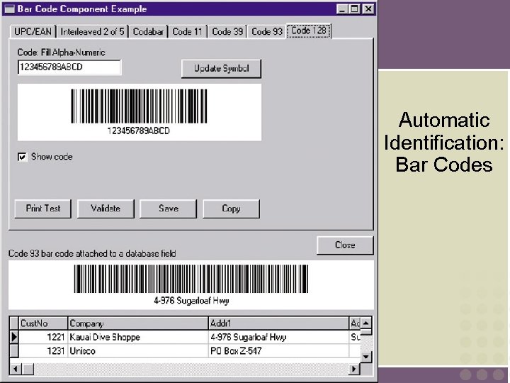 Automatic Identification: Bar Codes 16 -8 