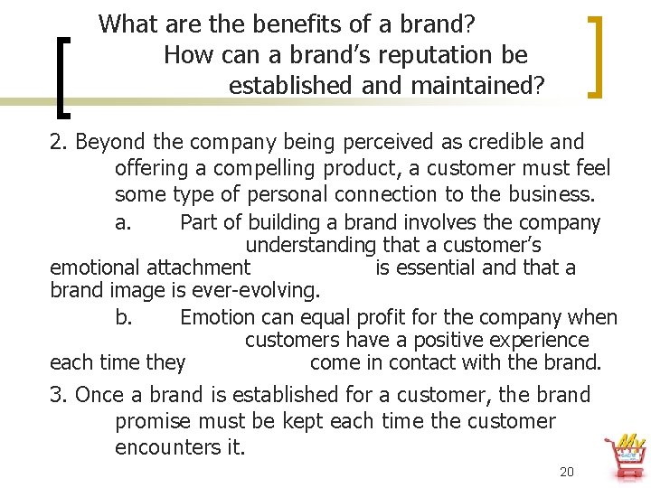 What are the benefits of a brand? How can a brand’s reputation be established