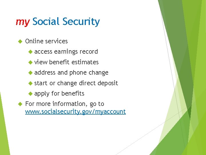 my Social Security Online services access view earnings record benefit estimates address start or my Social Security Online services access view earnings record benefit estimates address start or