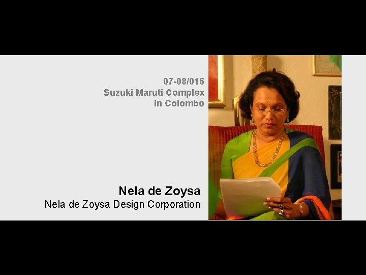 07 -08/016 Suzuki Maruti Complex in Colombo Nela de Zoysa Design Corporation 