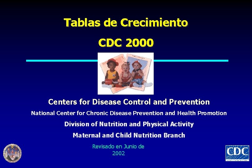 Tablas de Crecimiento CDC 2000 Centers for Disease Control and Prevention National Center for