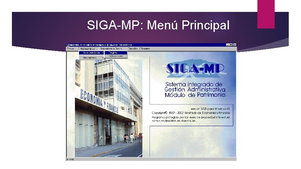 SIGA-MP: Menú Principal 