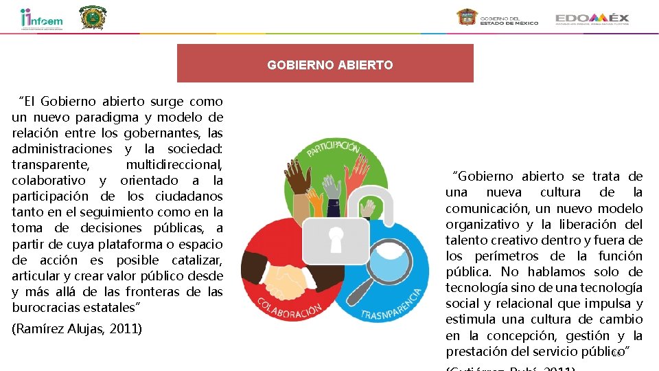 GOBIERNO ABIERTO “El Gobierno abierto surge como un nuevo paradigma y modelo de relación