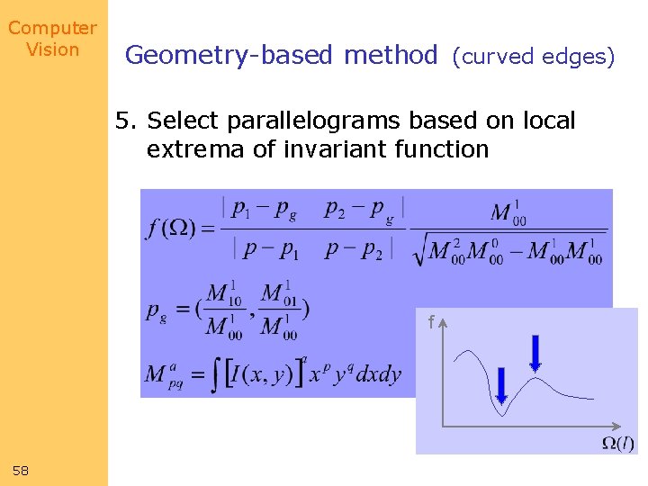 Computer Vision Geometry-based method (curved edges) 5. Select parallelograms based on local extrema of Computer Vision Geometry-based method (curved edges) 5. Select parallelograms based on local extrema of