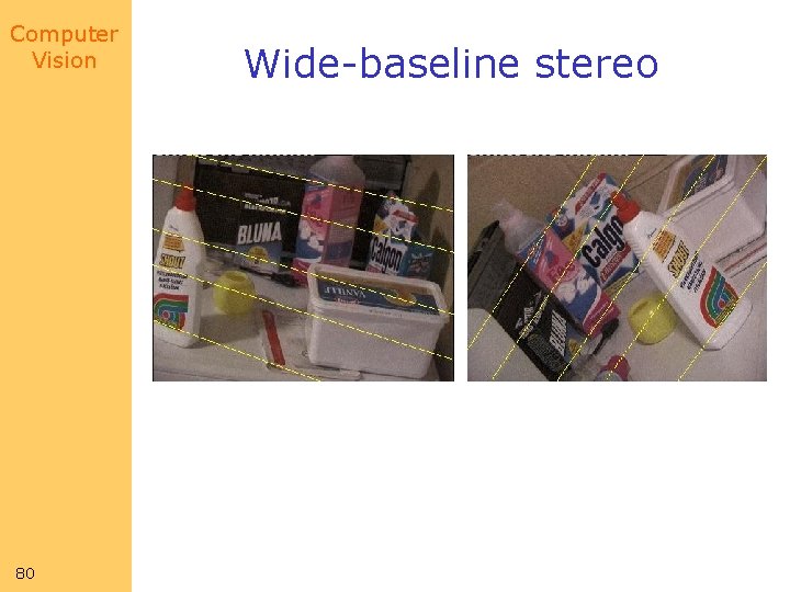 Computer Vision 80 Wide-baseline stereo Computer Vision 80 Wide-baseline stereo