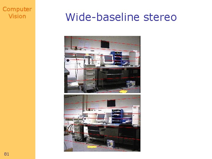 Computer Vision 81 Wide-baseline stereo Computer Vision 81 Wide-baseline stereo