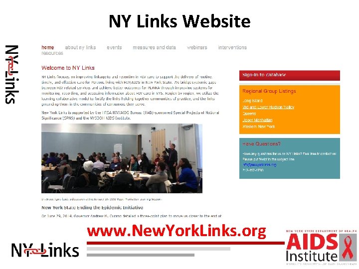 NY Links Website www. New. York. Links. org 