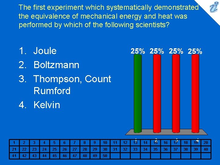 The first experiment which systematically demonstrated the equivalence of mechanical energy and heat was