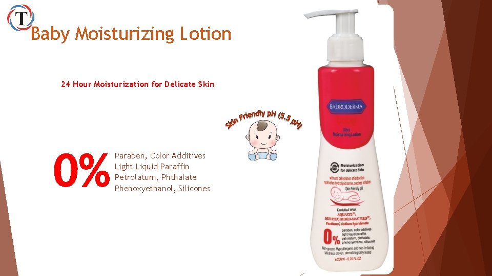 Baby Moisturizing Lotion 24 Hour Moisturization for Delicate Skin 0% Paraben, Color Additives Light