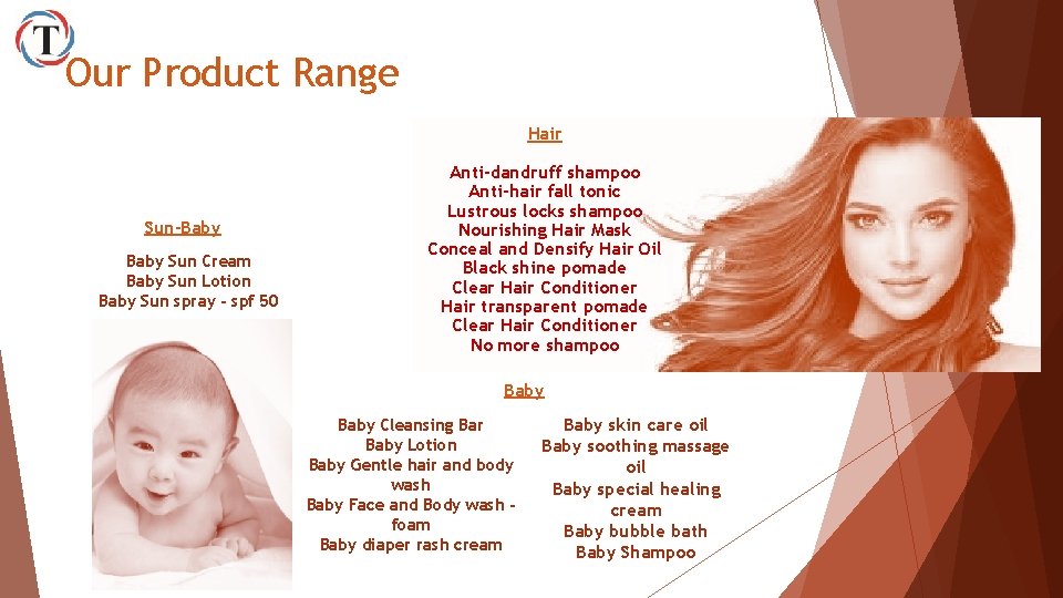 Our Product Range Hair Sun-Baby Sun Cream Baby Sun Lotion Baby Sun spray -