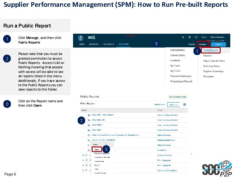 Supplier Performance Management (SPM): How to Run Pre-built Reports Run a Public Report 1