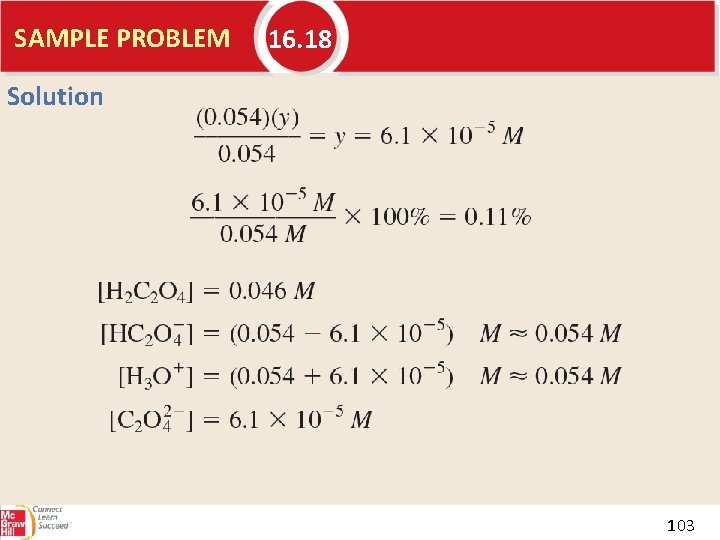 SAMPLE PROBLEM 16. 18 Solution 103 