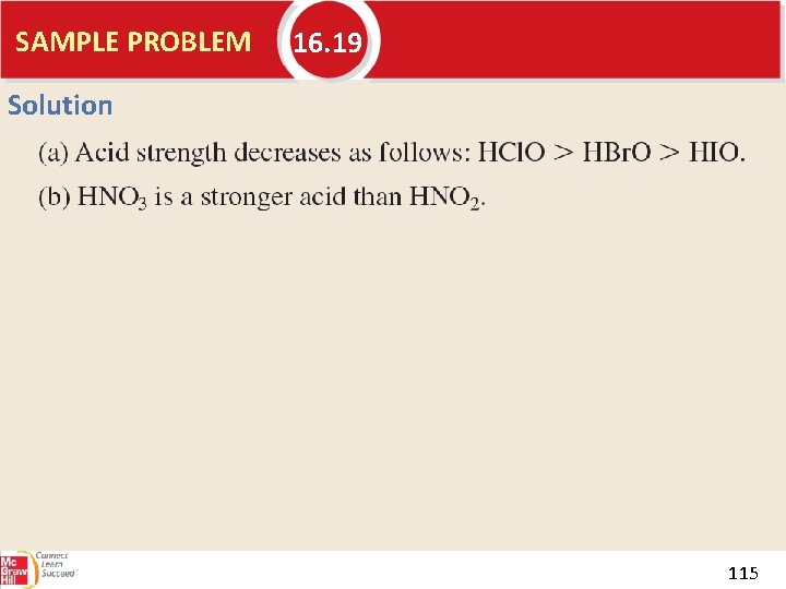 SAMPLE PROBLEM 16. 19 Solution 115 