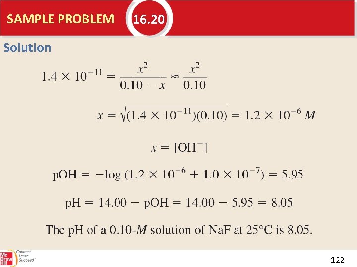 SAMPLE PROBLEM 16. 20 Solution 122 