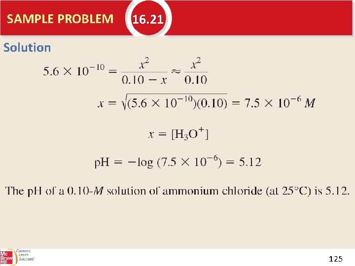 SAMPLE PROBLEM 16. 21 Solution 125 