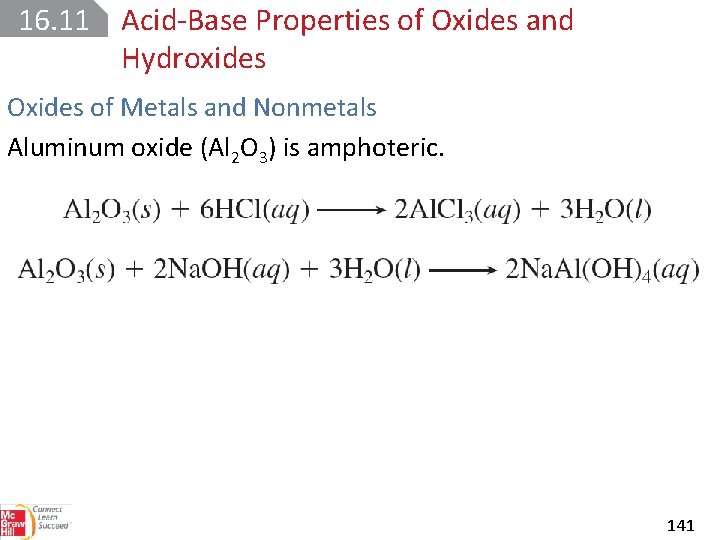16. 11 Acid Base Properties of Oxides and Hydroxides Oxides of Metals and Nonmetals